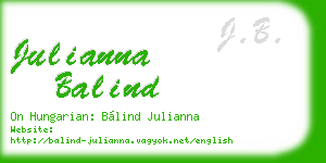 julianna balind business card