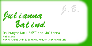 julianna balind business card